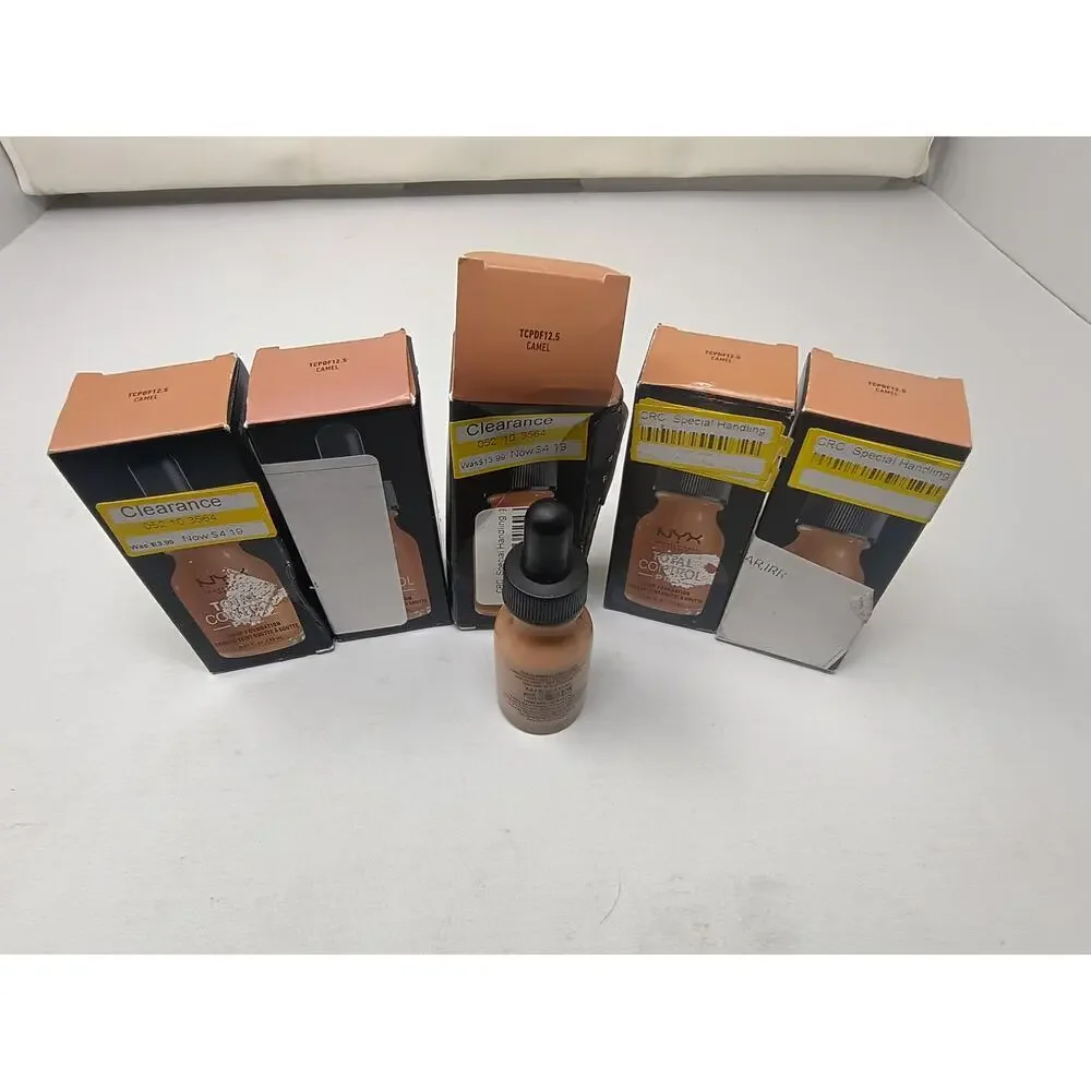 NYX Total Control Pro Drop Foundation - Camel - 5 Pack - New